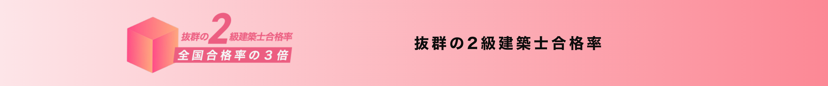 抜群の2級建築士合格率